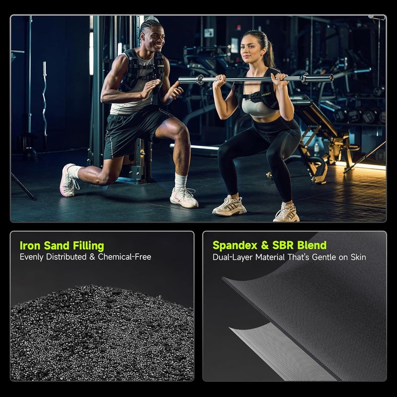 Liveet Weighted Vest Women with Pocket, SGS Certified Weighted Vest for Men, 5 10 15 20 25 30 lb Weight Vest with Reflective Strips Adjustable Buckle Straps for Walking Running Strength Training Cardio Workout - Image 5